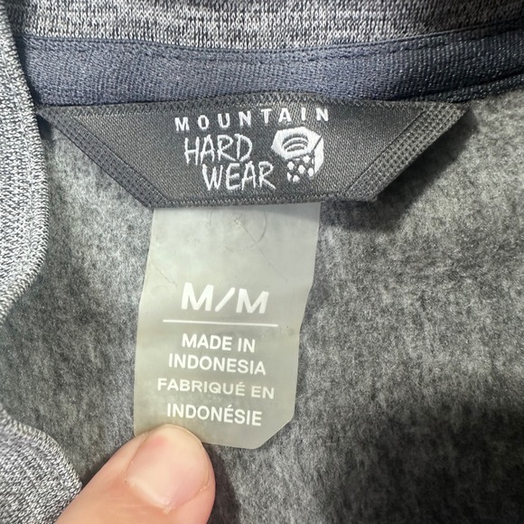 Mountain Hardwear Jacket Womans M Gray Full Zip Fleece Mock Neck Blade Collar - Picture 2 of 8